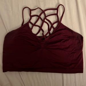 Maroon Buckle straps bralette